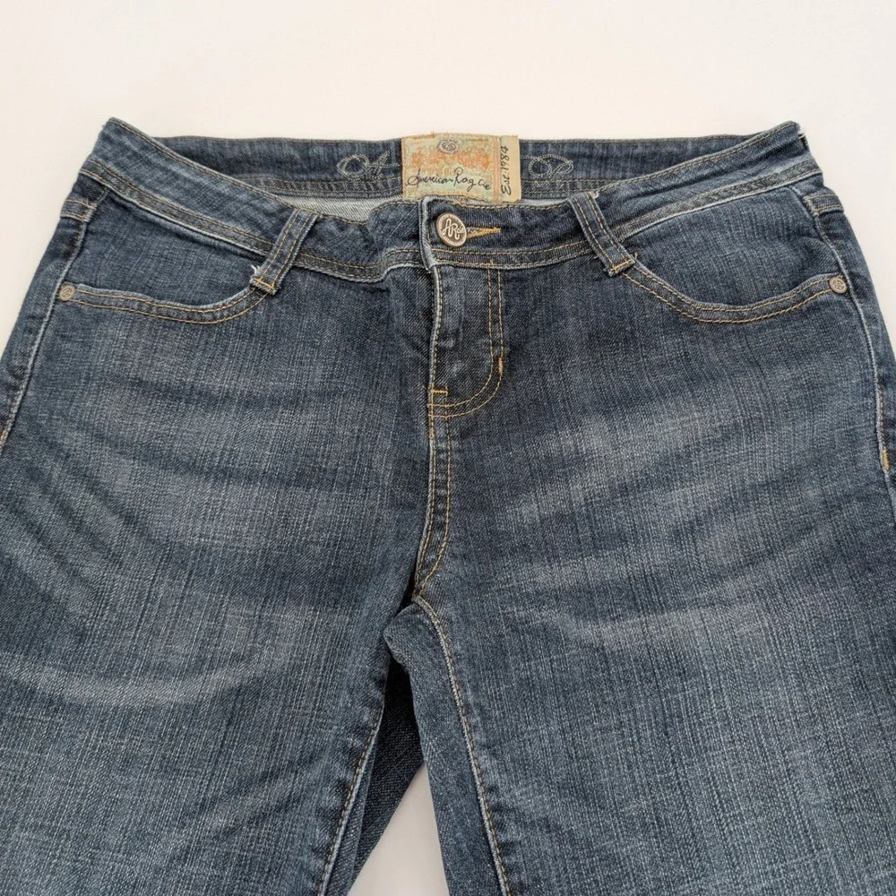 American Rag 90s Y2K Denim Bermuda Shorts Womens 7 Blue Flap Pocket Jorts Skater